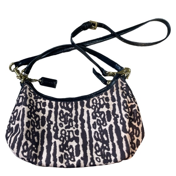 Vintage Coach Mia Ocelot Leopard Print Crossbody Shoulder Bag Coach F31903 - Picture 2 of 9